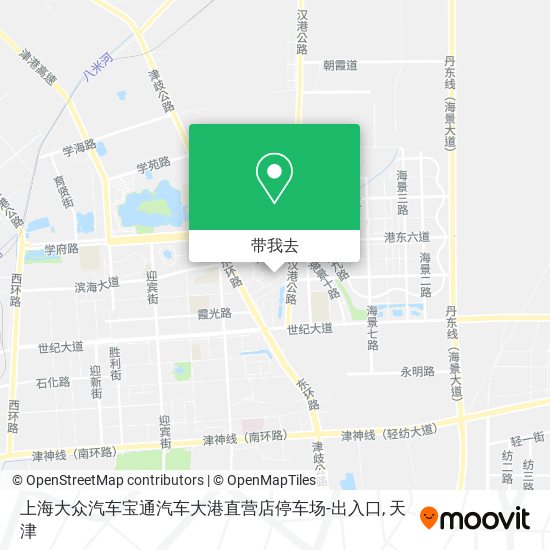 上海大众汽车宝通汽车大港直营店停车场-出入口地图
