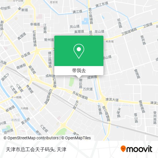 天津市总工会天子码头地图