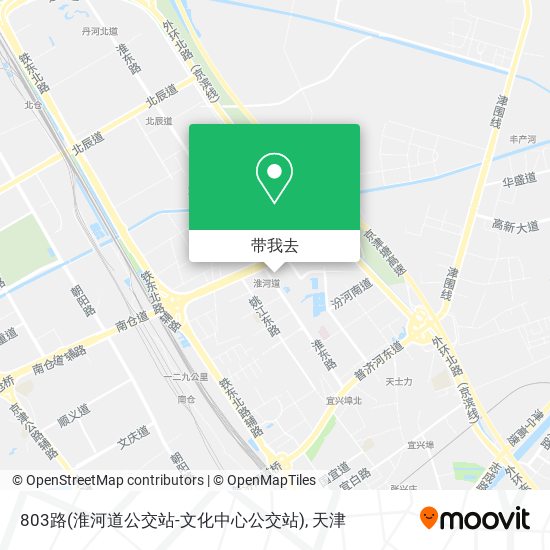 803路(淮河道公交站-文化中心公交站)地图