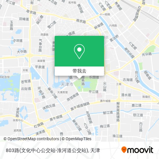 803路(文化中心公交站-淮河道公交站)地图