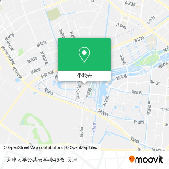 天津大学公共教学楼45教地图