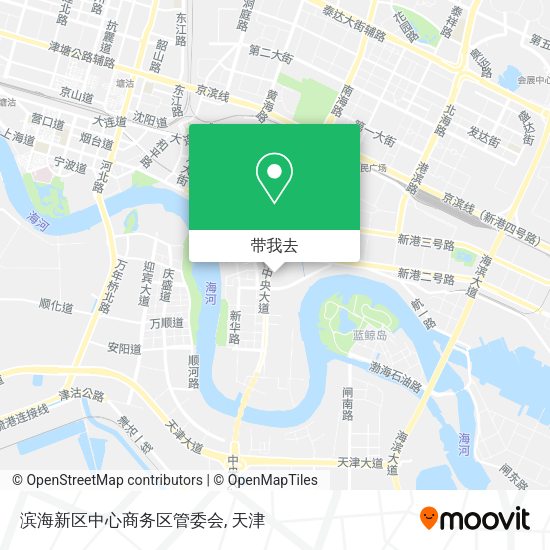 滨海新区中心商务区管委会地图