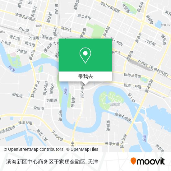 滨海新区中心商务区于家堡金融区地图