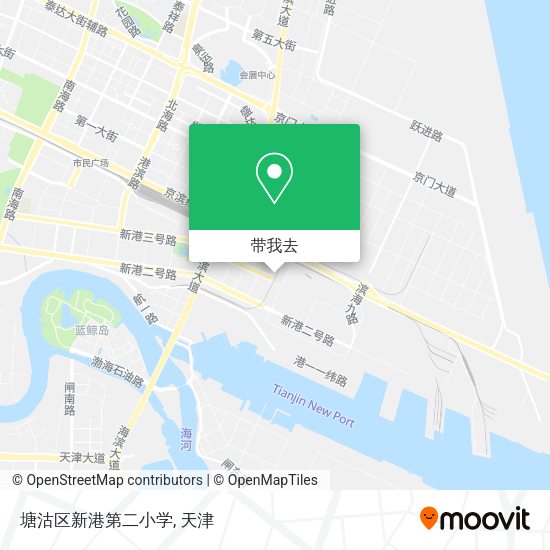 塘沽区新港第二小学地图