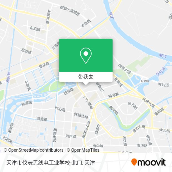 天津市仪表无线电工业学校-北门地图