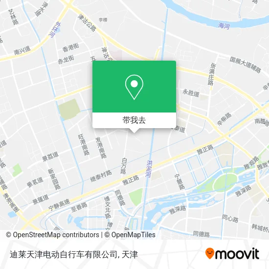 迪莱天津电动自行车有限公司地图
