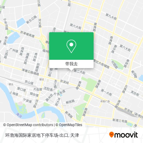 环渤海国际家居地下停车场-出口地图