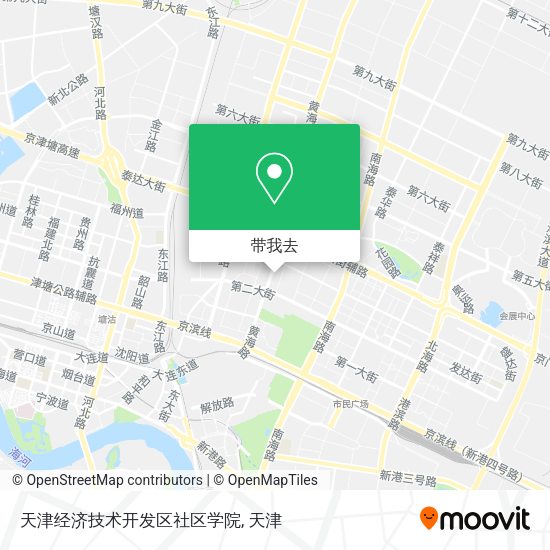 天津经济技术开发区社区学院地图