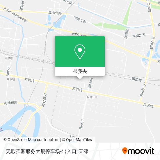 无瑕滨源服务大厦停车场-出入口地图