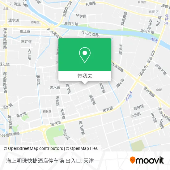 海上明珠快捷酒店停车场-出入口地图
