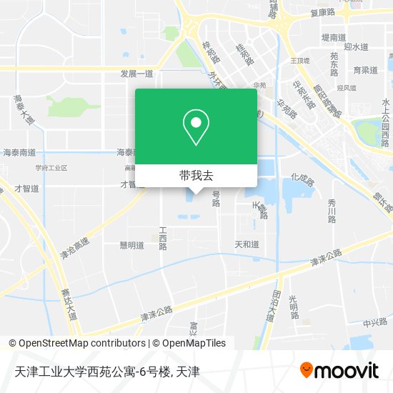 天津工业大学西苑公寓-6号楼地图