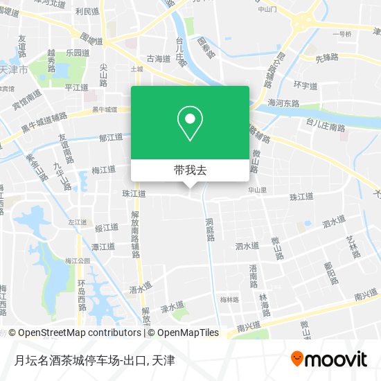 月坛名酒茶城停车场-出口地图