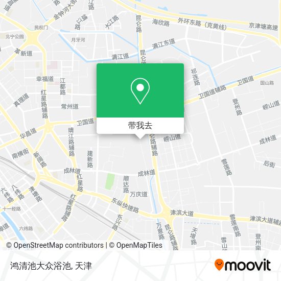 鸿清池大众浴池地图