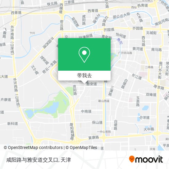 咸阳路与雅安道交叉口地图
