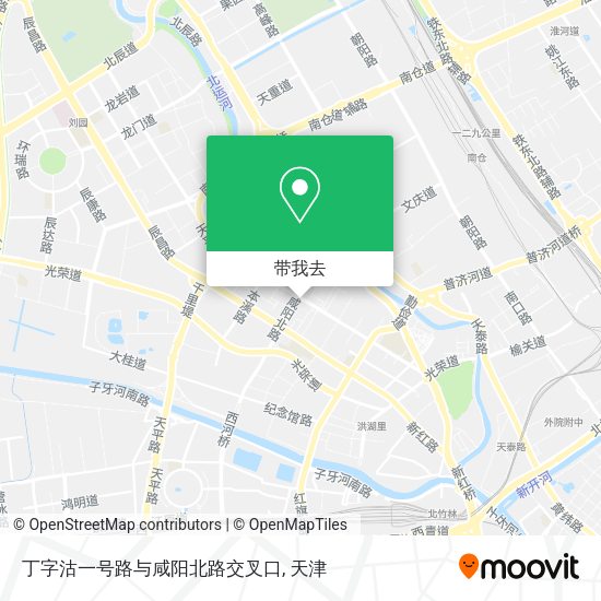 丁字沽一号路与咸阳北路交叉口地图