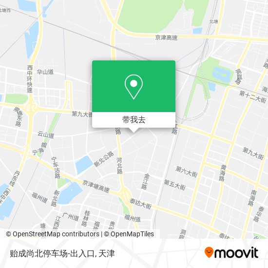 贻成尚北停车场-出入口地图