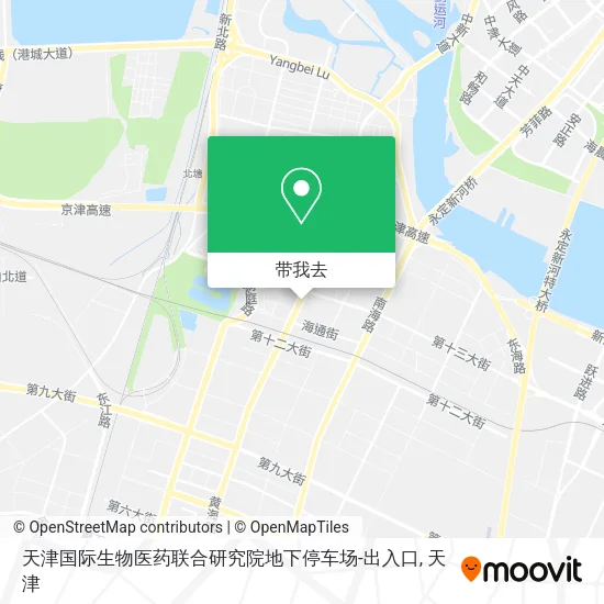 天津国际生物医药联合研究院地下停车场-出入口地图
