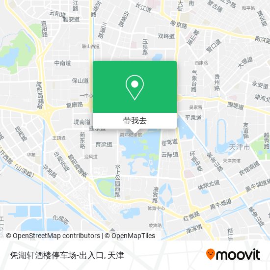 凭湖轩酒楼停车场-出入口地图