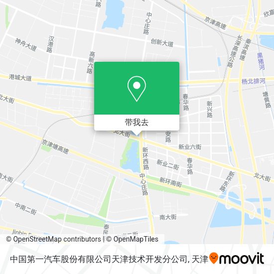 中国第一汽车股份有限公司天津技术开发分公司地图
