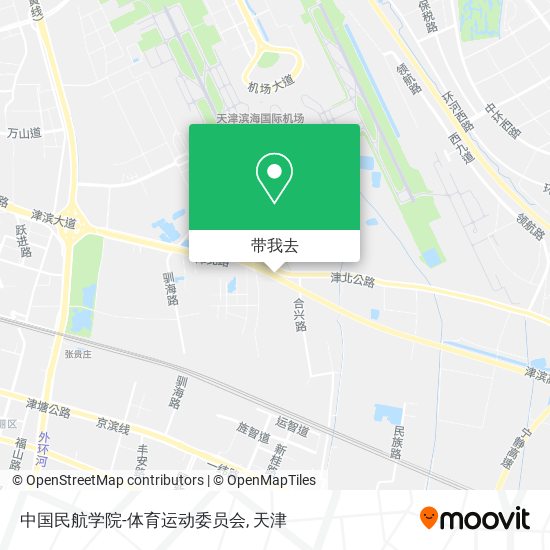中国民航学院-体育运动委员会地图