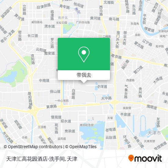 天津汇高花园酒店-洗手间地图