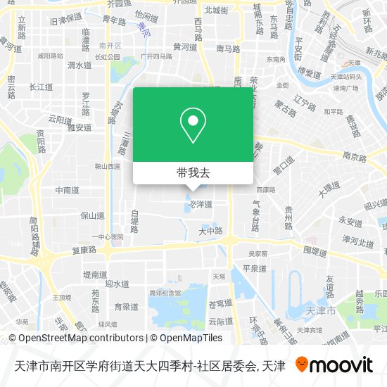 天津市南开区学府街道天大四季村-社区居委会地图