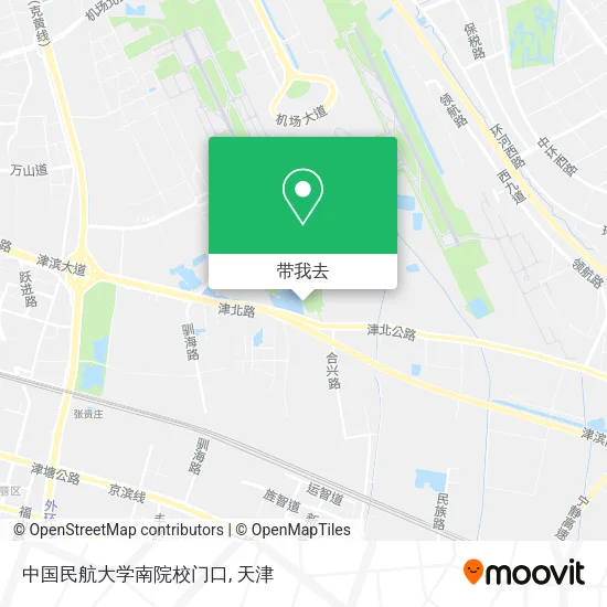 中国民航大学南院校门口地图