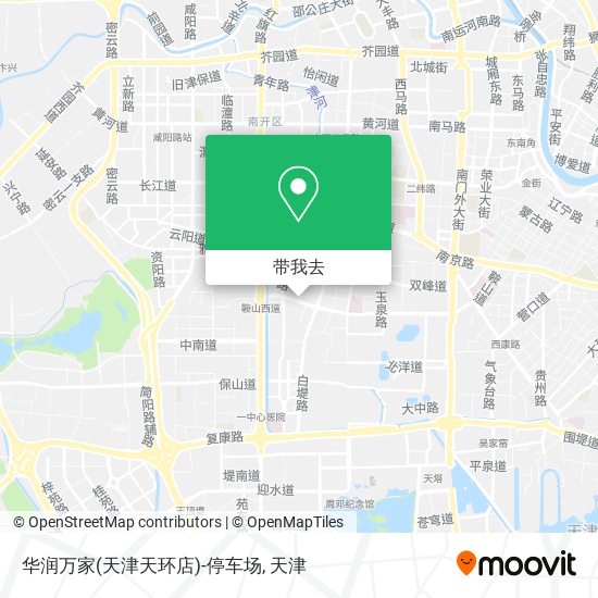 华润万家(天津天环店)-停车场地图