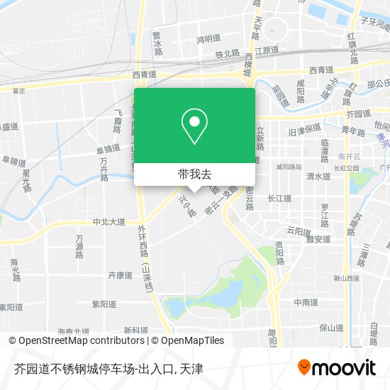 芥园道不锈钢城停车场-出入口地图