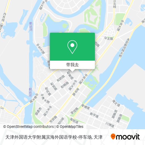 天津外国语大学附属滨海外国语学校-停车场地图