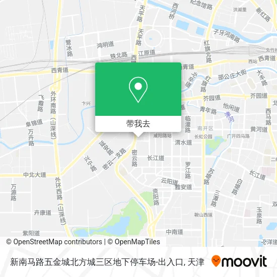 新南马路五金城北方城三区地下停车场-出入口地图
