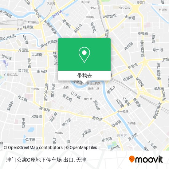 津门公寓C座地下停车场-出口地图