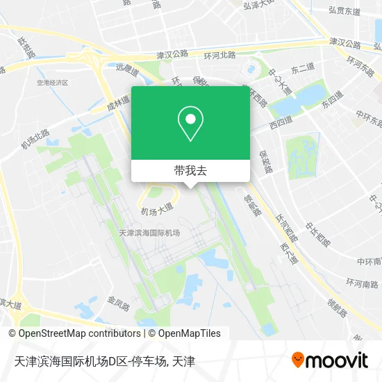 天津滨海国际机场D区-停车场地图