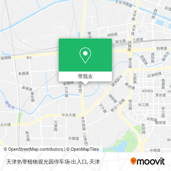 天津热带植物观光园停车场-出入口地图
