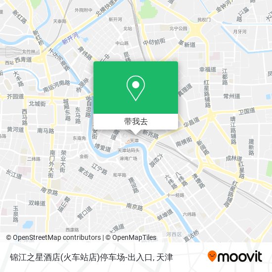 锦江之星酒店(火车站店)停车场-出入口地图