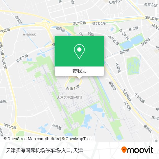 天津滨海国际机场停车场-入口地图