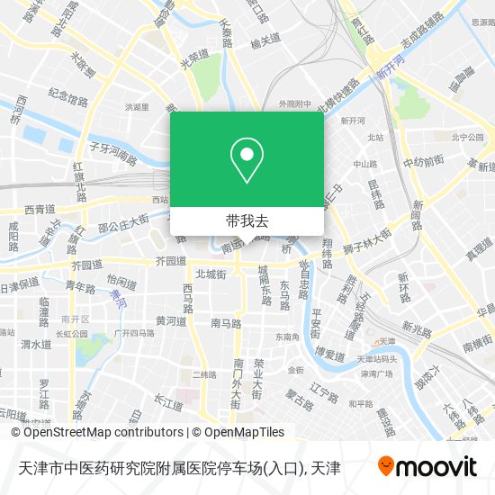 天津市中医药研究院附属医院停车场(入口)地图