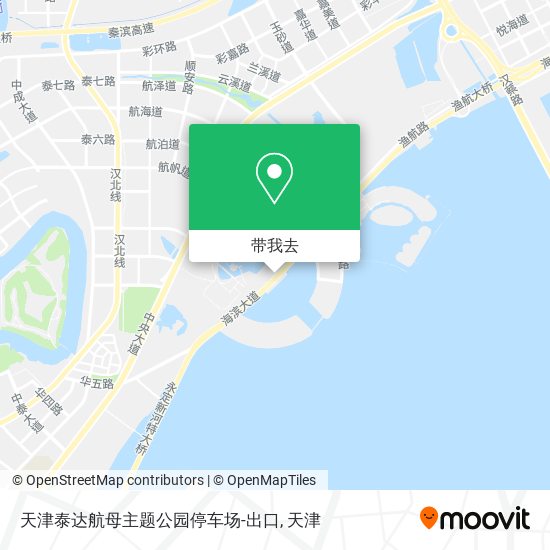 天津泰达航母主题公园停车场-出口地图