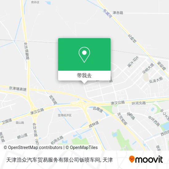 天津浩众汽车贸易服务有限公司钣喷车间地图
