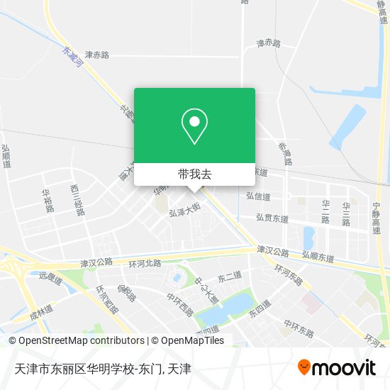 天津市东丽区华明学校-东门地图