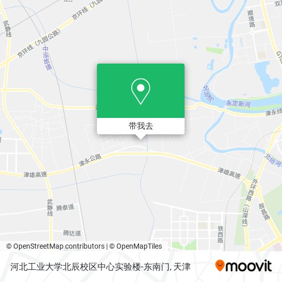 河北工业大学北辰校区中心实验楼-东南门地图