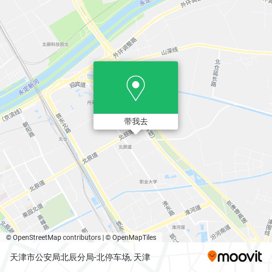 天津市公安局北辰分局-北停车场地图