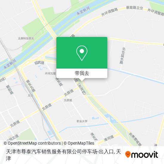 天津市尊泰汽车销售服务有限公司停车场-出入口地图