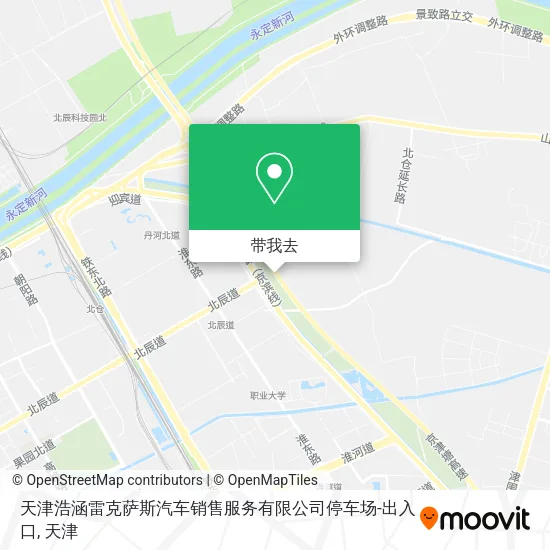 天津浩涵雷克萨斯汽车销售服务有限公司停车场-出入口地图
