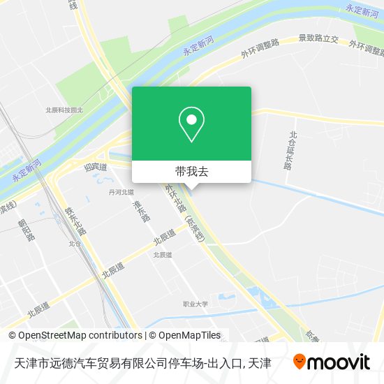 天津市远德汽车贸易有限公司停车场-出入口地图