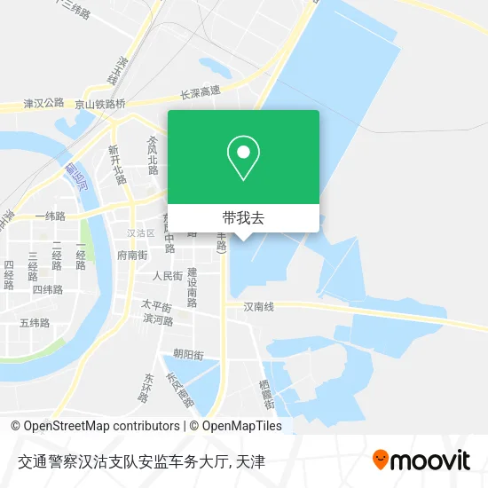 交通警察汉沽支队安监车务大厅地图