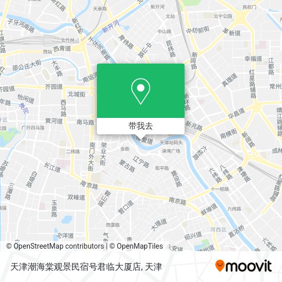 天津潮海棠观景民宿号君临大厦店地图