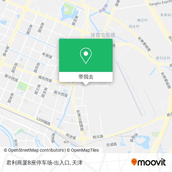 君利商厦B座停车场-出入口地图