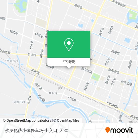 佛罗伦萨小镇停车场-出入口地图