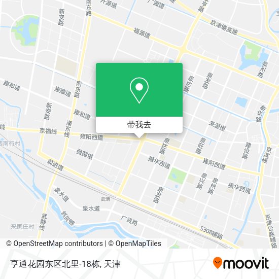 亨通花园东区北里-18栋地图